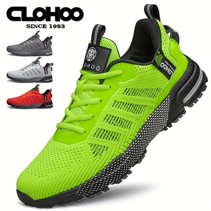 CLOHOO Men's Trendy Knitted Breathable Lightweight Comfy Sneakers For Running MVP Sports Wear & Gear