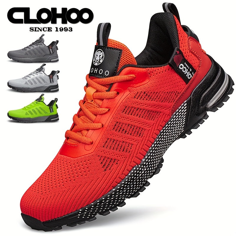 CLOHOO Men's Trendy Knitted Breathable Lightweight Comfy Sneakers For Running MVP Sports Wear & Gear