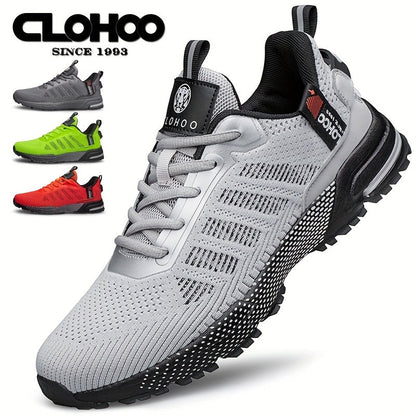 CLOHOO Men's Trendy Knitted Breathable Lightweight Comfy Sneakers For Running MVP Sports Wear & Gear