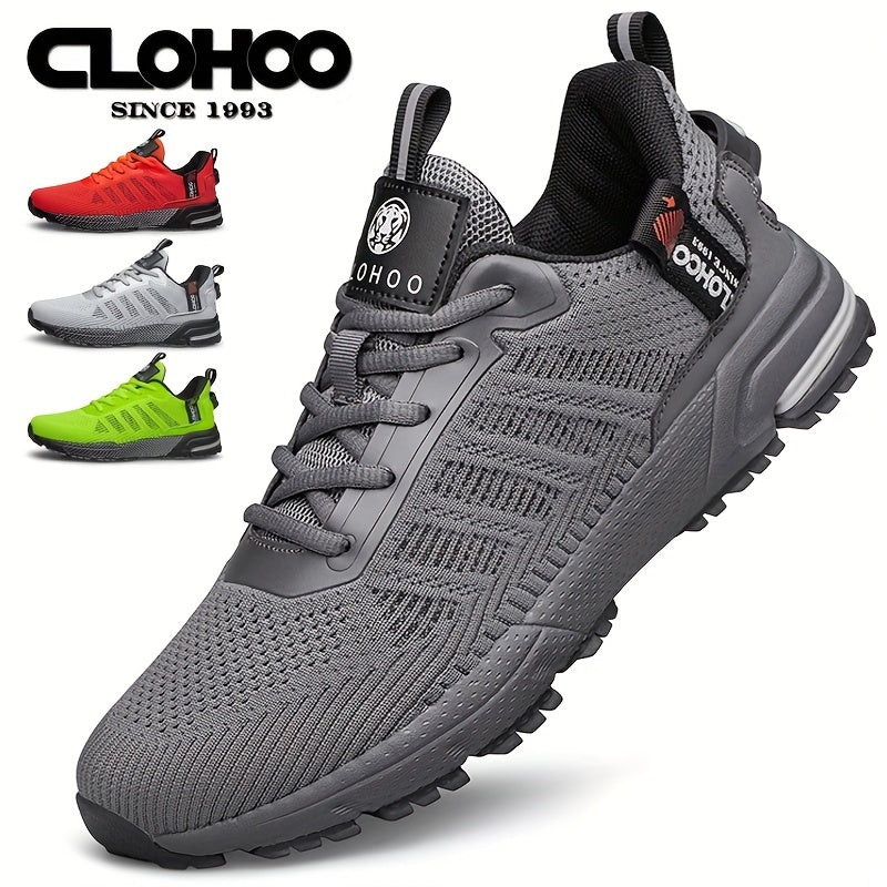 CLOHOO Men's Trendy Knitted Breathable Lightweight Comfy Sneakers For Running MVP Sports Wear & Gear