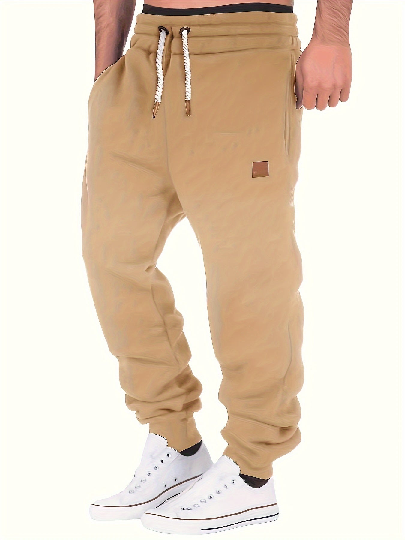 Classic Design Tapered Joggers, Men's Casual Loose Fit MVP Sports Wear & Gear