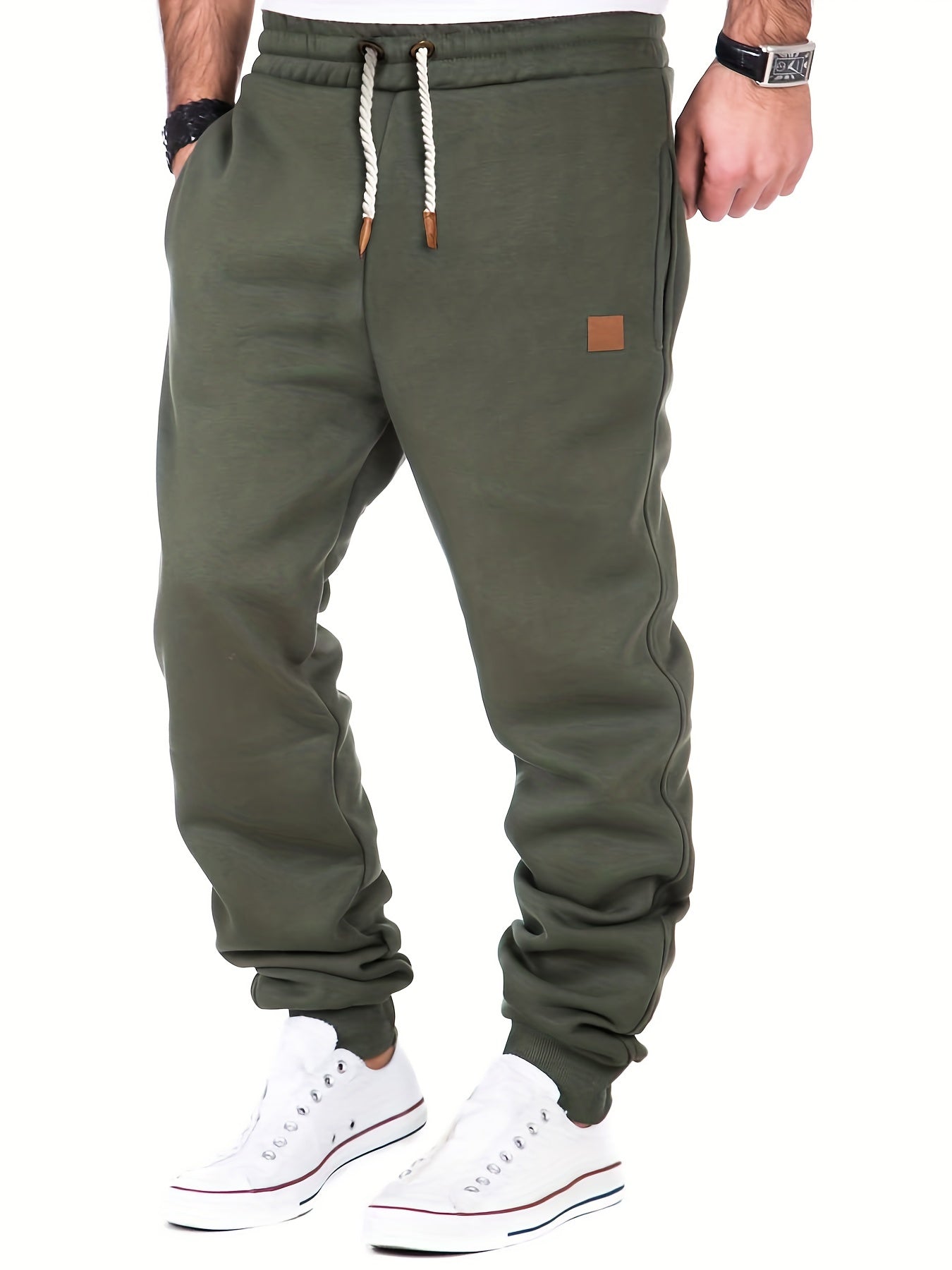 Classic Design Tapered Joggers, Men's Casual Loose Fit MVP Sports Wear & Gear