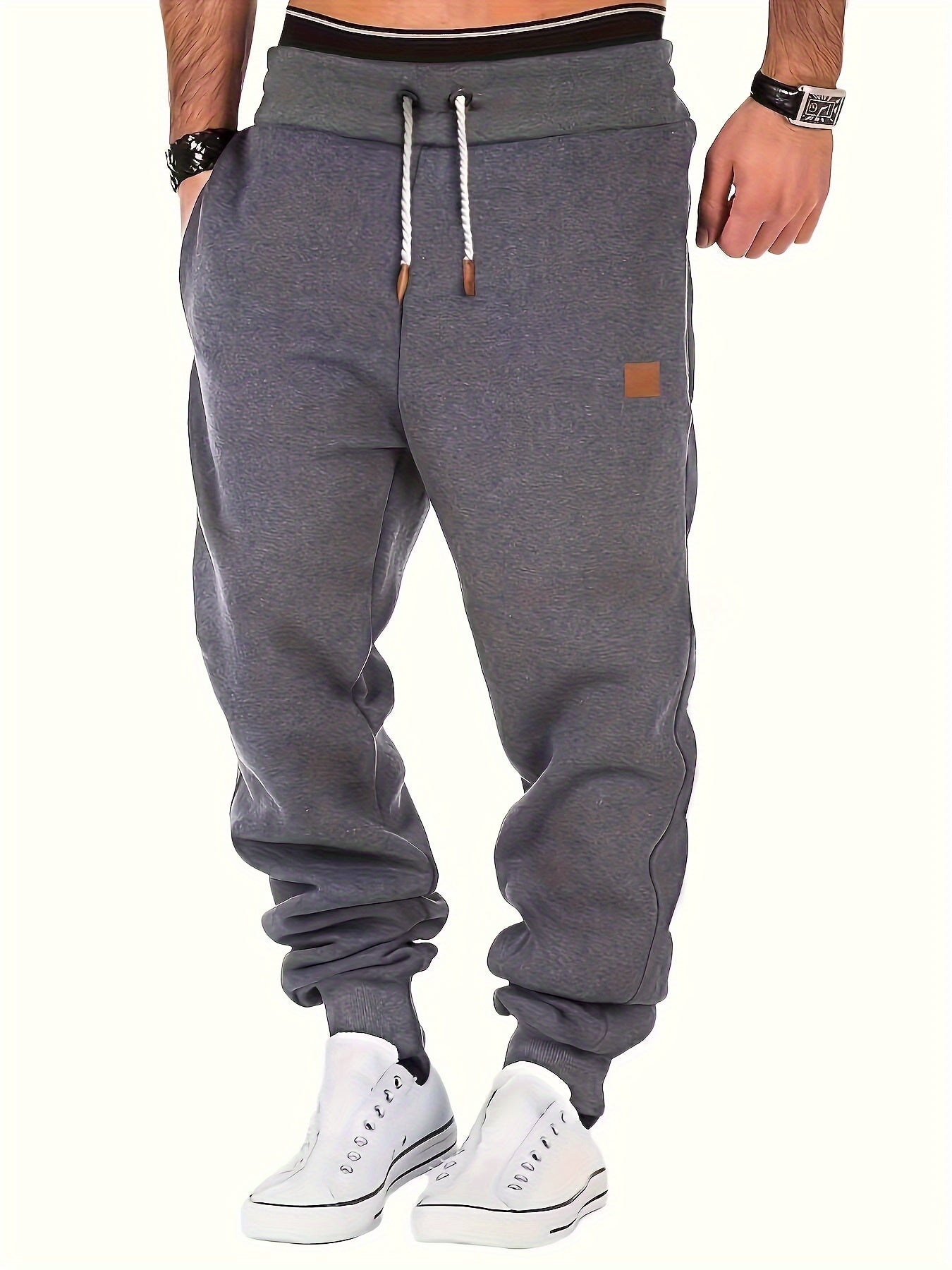 Classic Design Tapered Joggers, Men's Casual Loose Fit MVP Sports Wear & Gear