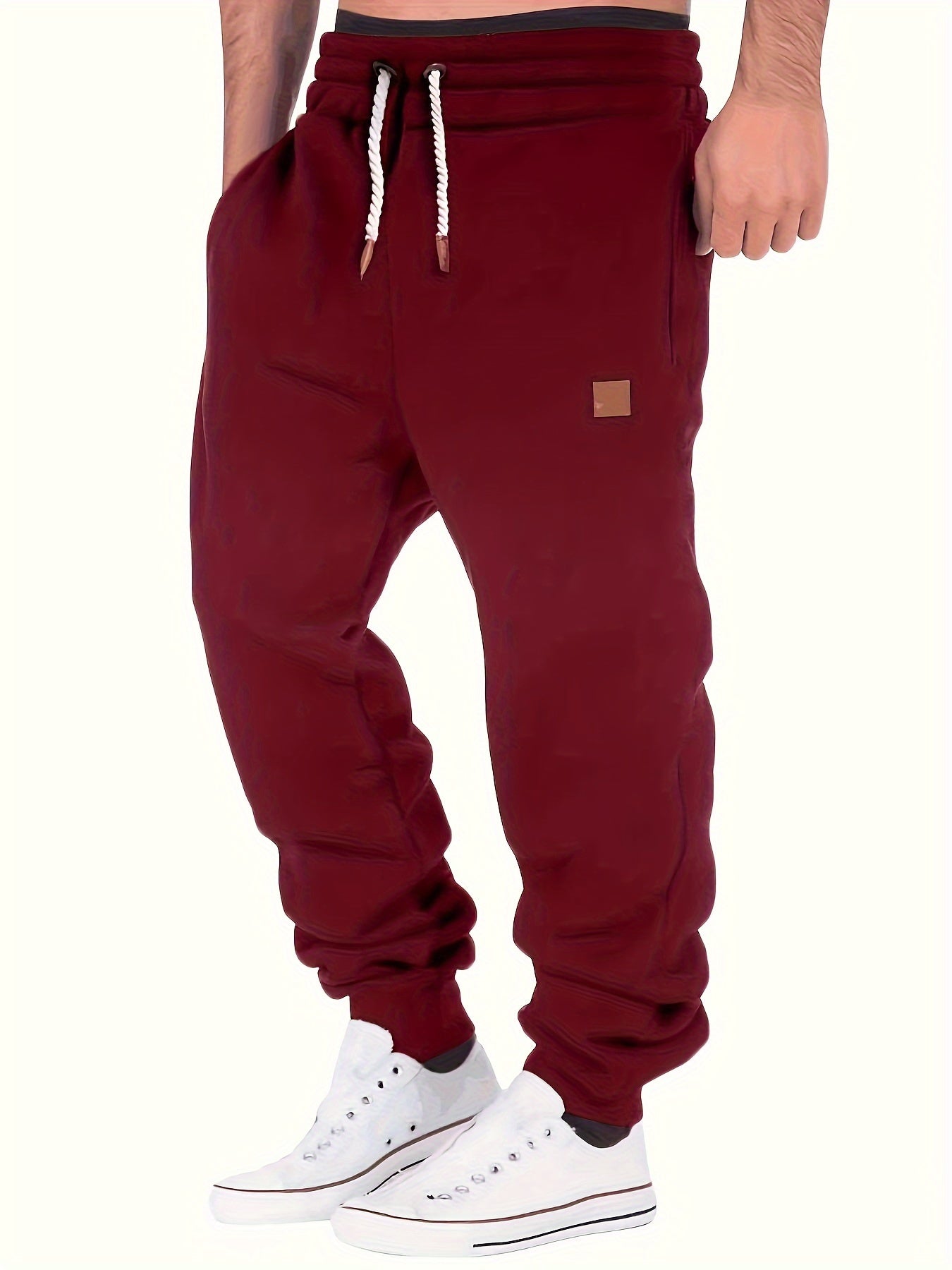 Classic Design Tapered Joggers, Men's Casual Loose Fit MVP Sports Wear & Gear