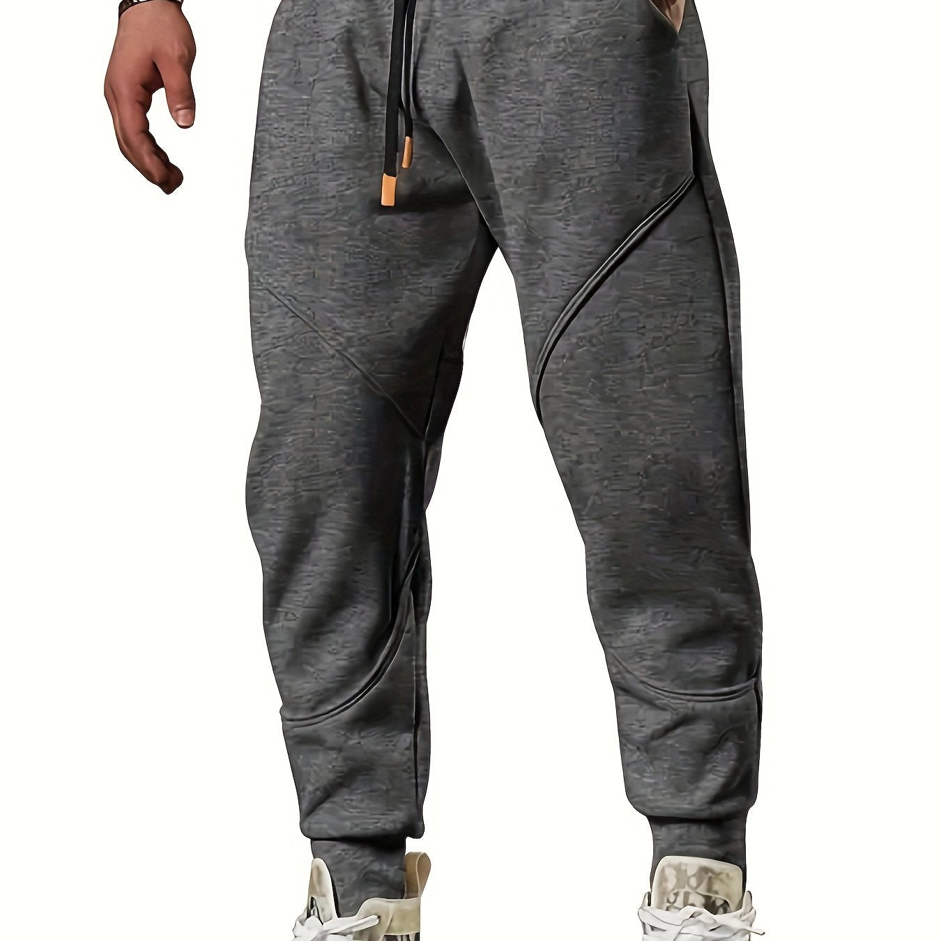 Classic Design Tapered Joggers, Men's Casual Stretch Waist Drawstring Sports Pants - MVP Sports Wear & Gear