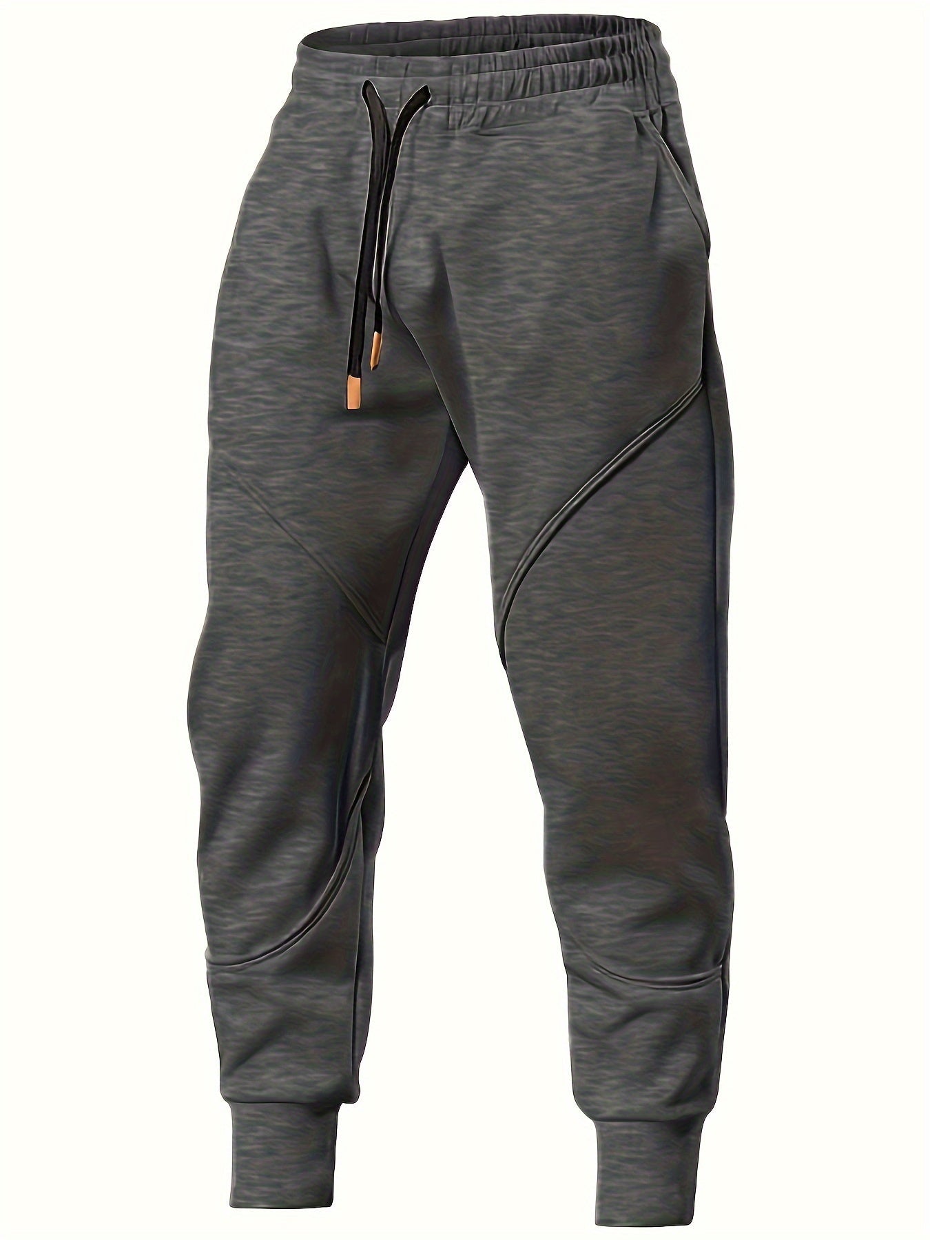 Classic Design Tapered Joggers, Men's Casual Stretch Waist Drawstring Sports Pants MVP Sports Wear & Gear