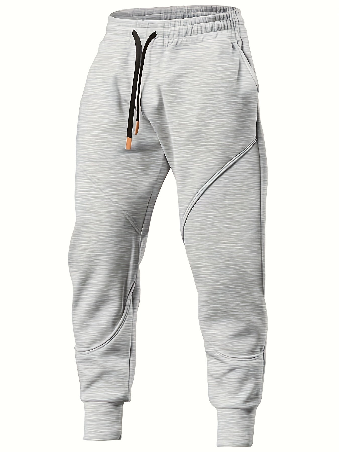 Classic Design Tapered Joggers, Men's Casual Stretch Waist Drawstring Sports Pants MVP Sports Wear & Gear