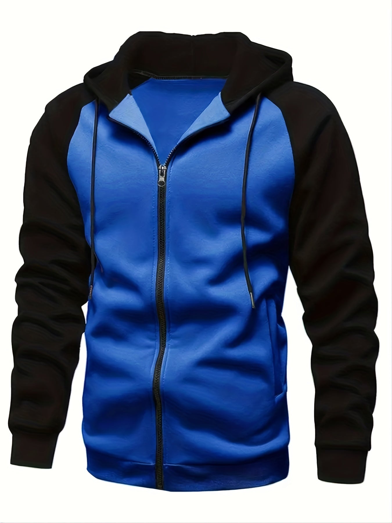 Contrast Color Men's Casual Hooded Jacket For Outdoors Hiking Running - MVP Sports Wear & Gear