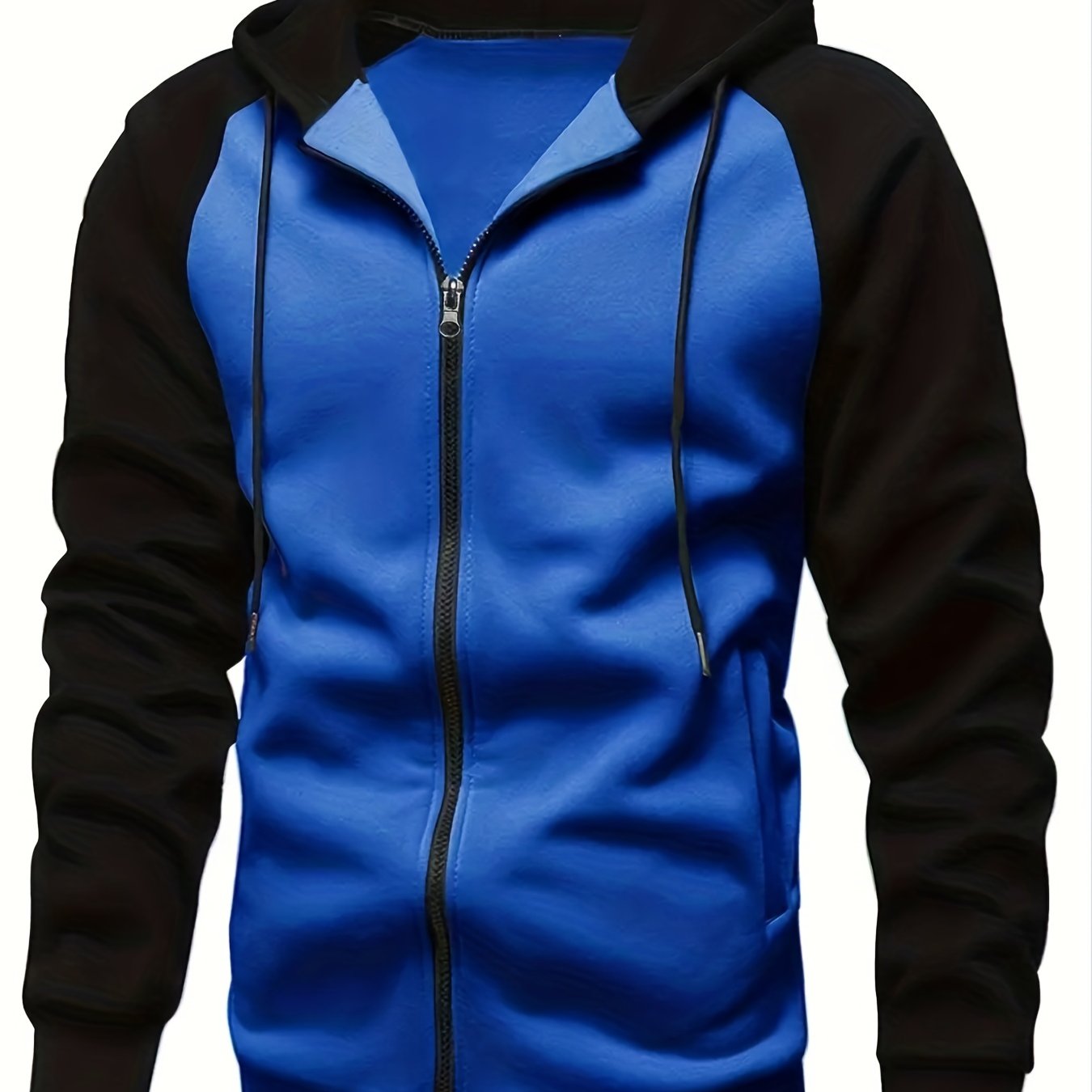 Contrast Color Men's Casual Hooded Jacket For Outdoors Hiking Running - MVP Sports Wear & Gear