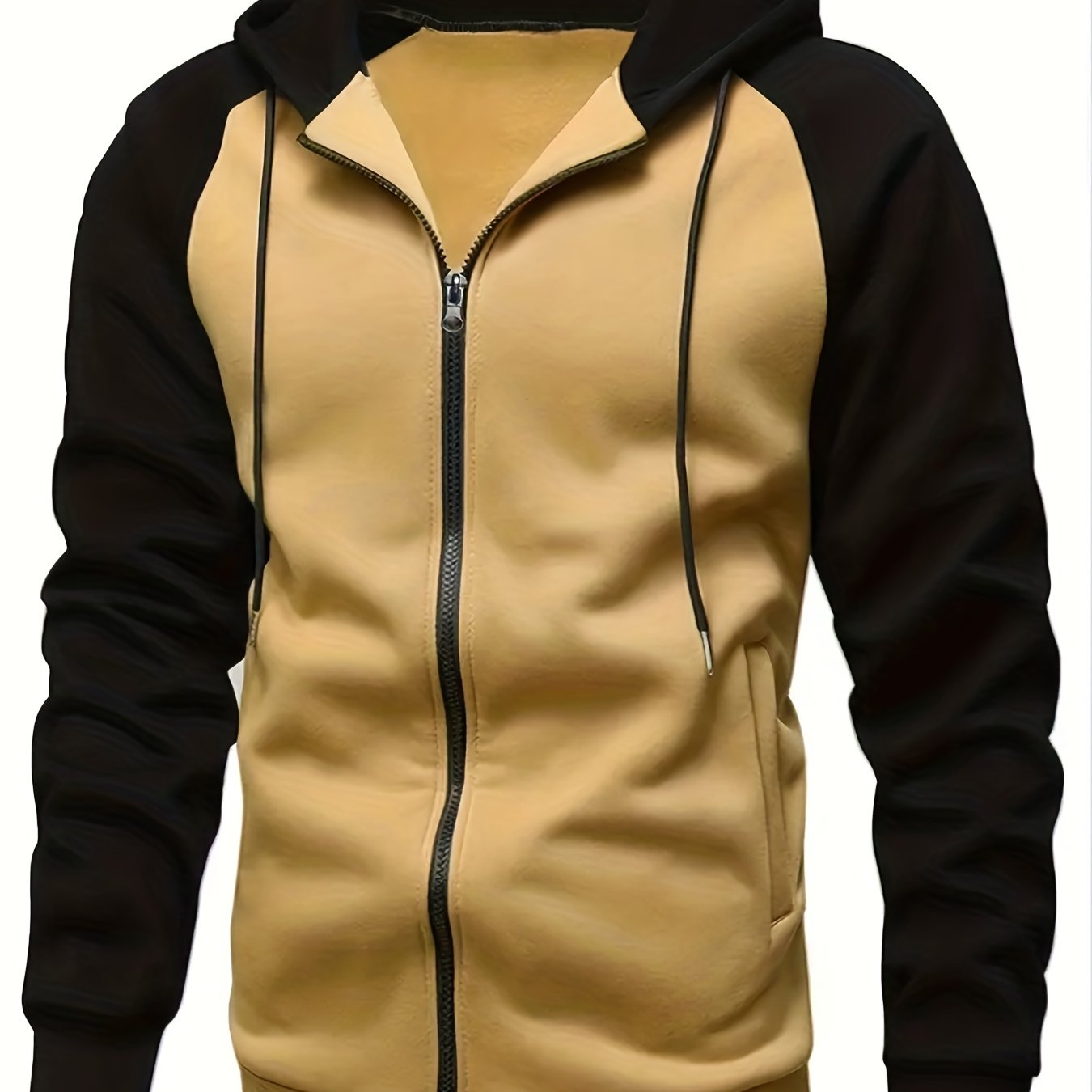 Contrast Color Men's Casual Hooded Jacket For Outdoors Hiking Running - MVP Sports Wear & Gear