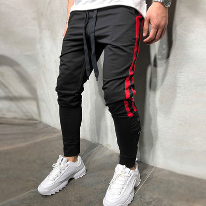 Elastic Waist Men's Side Stripe Hip Hop Jogger Pants by Land of Nostalgia - MVP Sports Wear & Gear