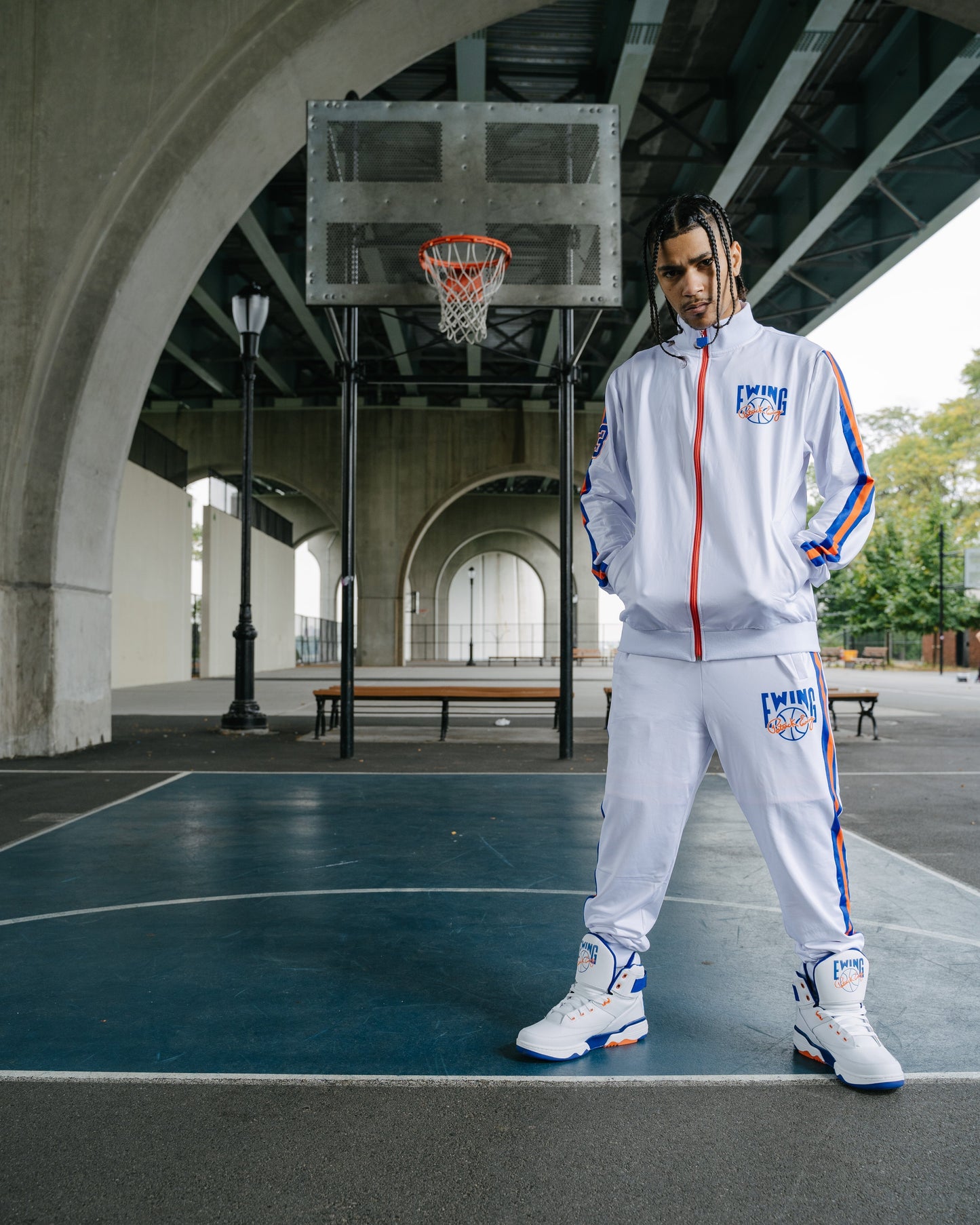 Ewing White Track Pants by Ewing Athletics - MVP Sports Wear & Gear