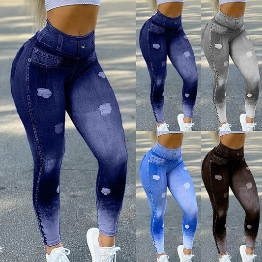 Faux Denim Jean Leggings - MVP Sports Wear & Gear