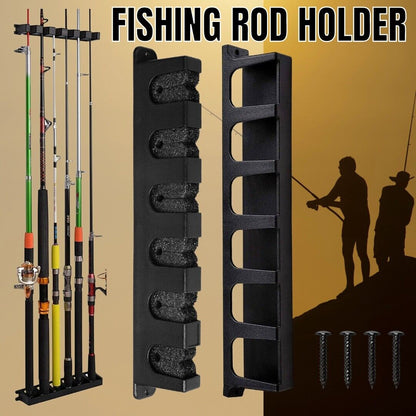 Fishing Rod Rack Vertical Holder Horizontal Wall Mount Boat Pole Stand Storage - MVP Sports Wear & Gear