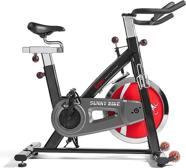 Fitness Indoor Cycling Exercise Bike with Heavy-Duty 49 LB Chrome Flywheel, Stationary Bike with Customizable Comfort - MVP Sports Wear & Gear