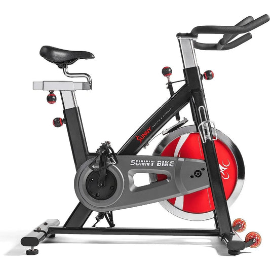 Fitness Indoor Cycling Exercise Bike with Heavy-Duty 49 LB Chrome Flywheel, Stationary Bike with Customizable Comfort - MVP Sports Wear & Gear