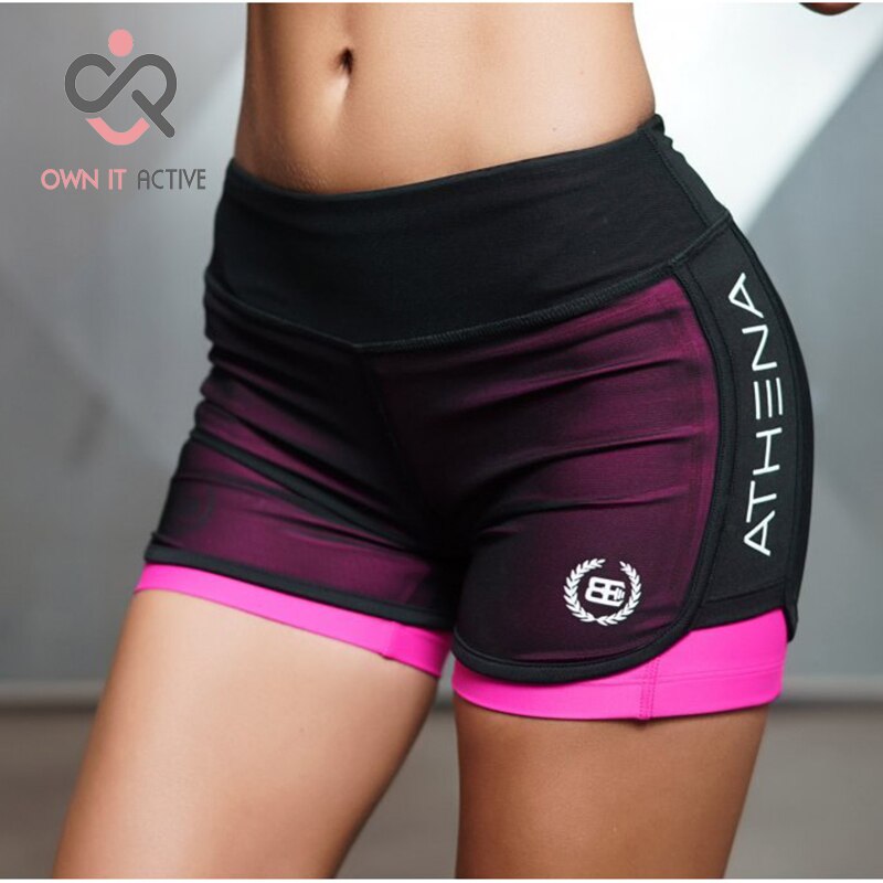 Fitness Yoga Shorts for Women Compression Mesh Overlay Gym Slim Fit Running Sports Quick Dry Cardio Training P145 - MVP Sports Wear & Gear