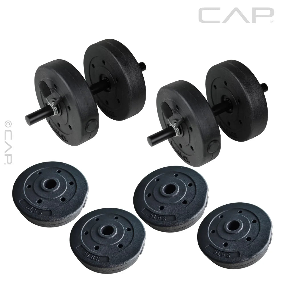 Flat Weight Bench & 50 lbs Adjustable Vinyl Dumbbell Set Combo - MVP Sports Wear & Gear