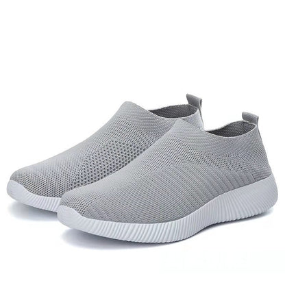 Flying Knit Sneakers Men's Mesh White Black Casual Sneakers - MVP Sports Wear & Gear