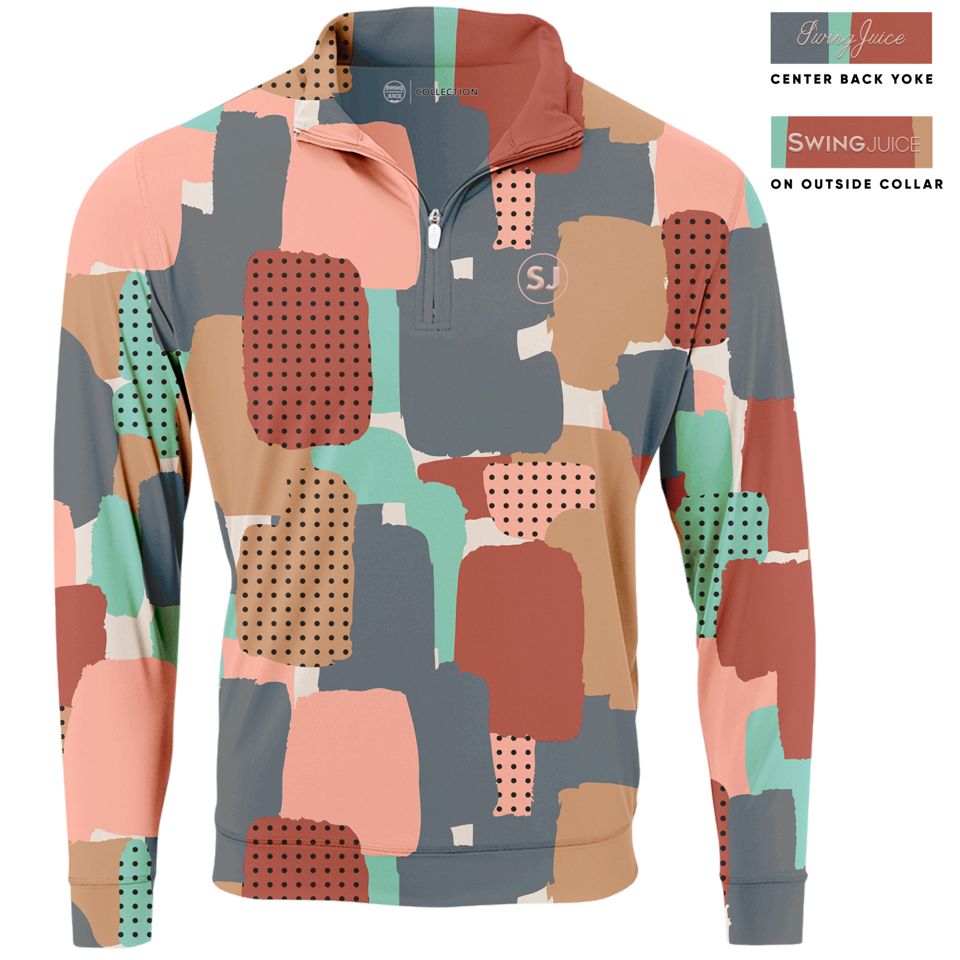 Golf Abstract Camo Men's Quarter Zip by SwingJuice LLC - MVP Sports Wear & Gear