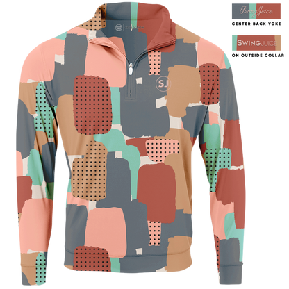 Golf Abstract Camo Men's Quarter Zip by SwingJuice LLC - MVP Sports Wear & Gear