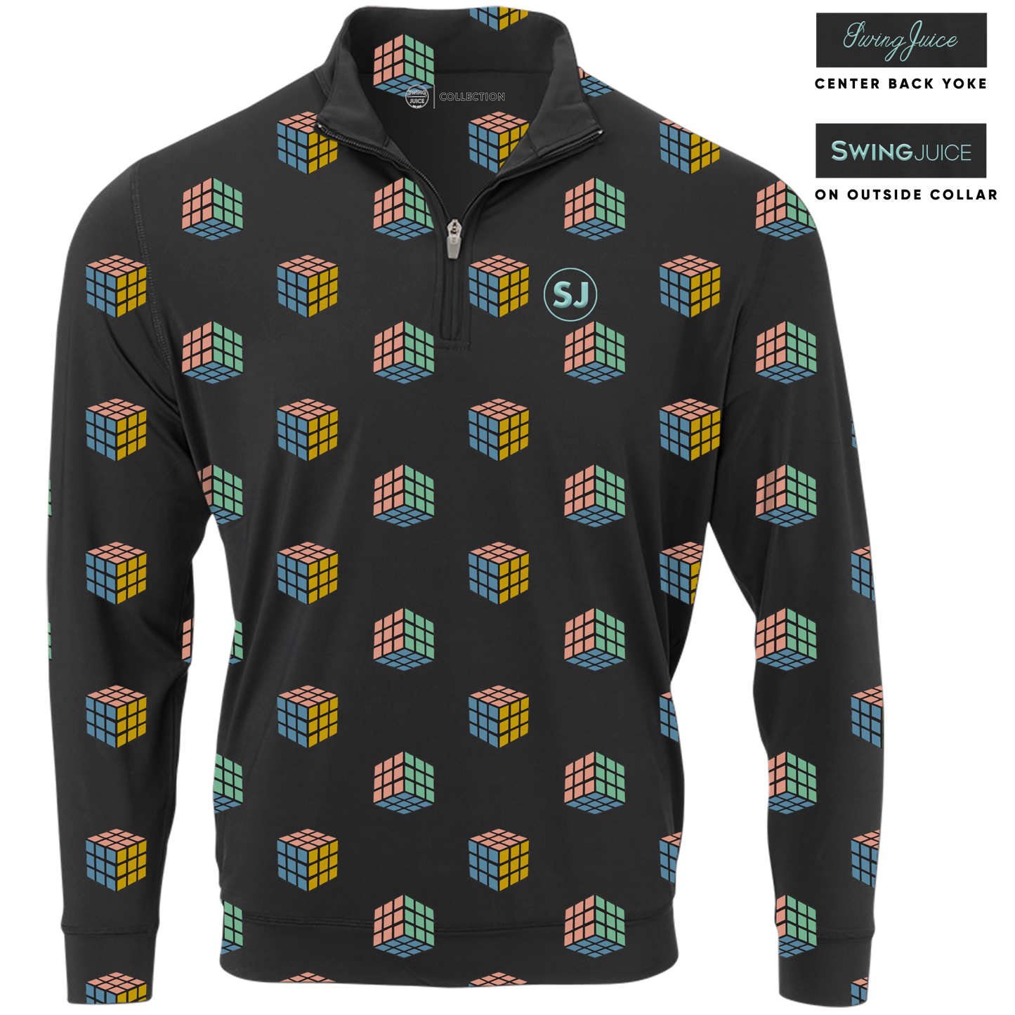 Golf Gamescape Men's Quarter Zip by SwingJuice LLC - MVP Sports Wear & Gear