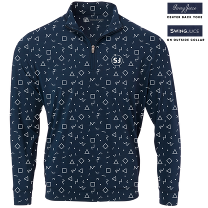 Golf Memphis Geometric Men's Quarter Zip by SwingJuice LLC - MVP Sports Wear & Gear