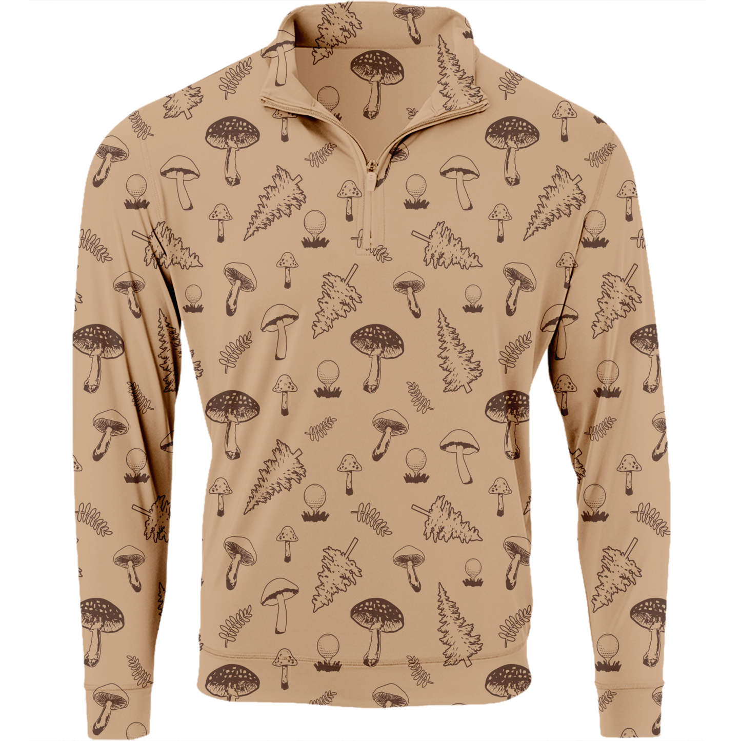 Golf Mushrooms Men's Quarter Zip by SwingJuice LLC - MVP Sports Wear & Gear