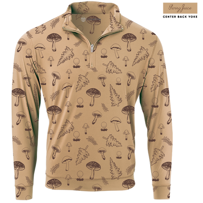 Golf Mushrooms Men's Quarter Zip by SwingJuice LLC - MVP Sports Wear & Gear