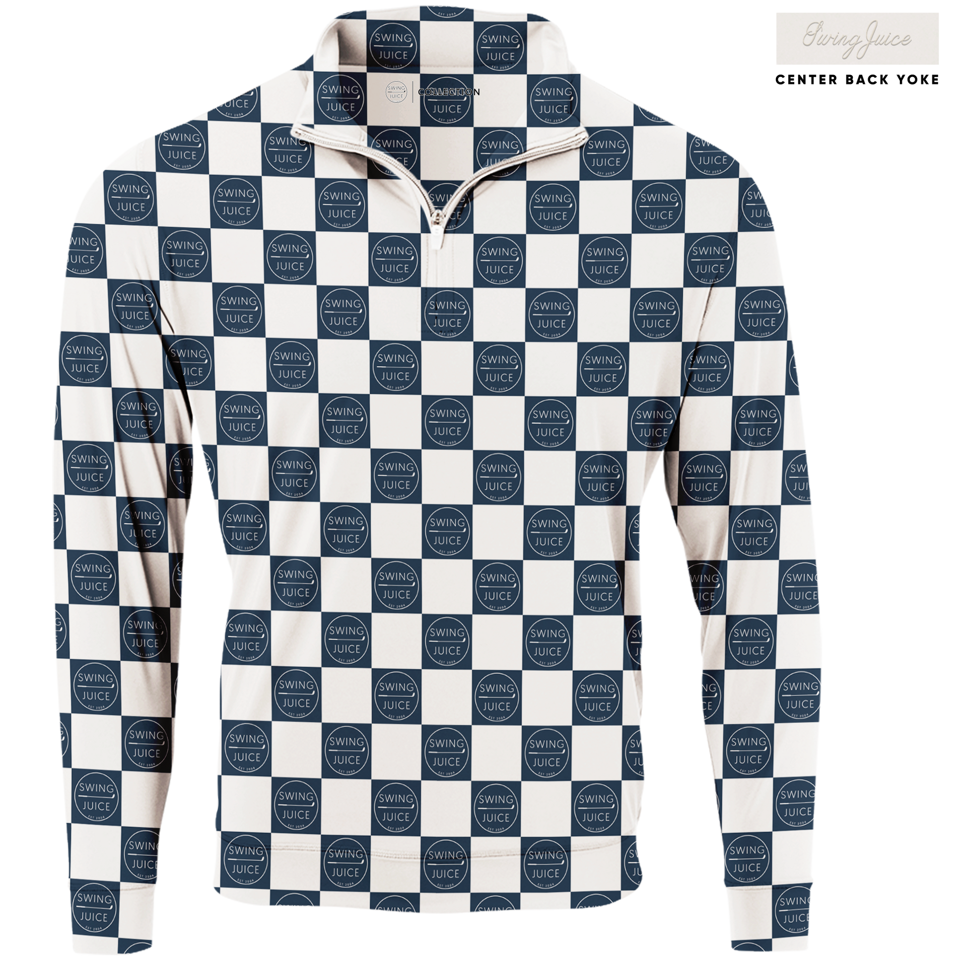 Golf SJ Checkerboard Men's Quarter Zip by SwingJuice LLC - MVP Sports Wear & Gear