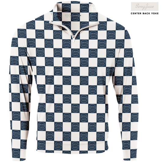 Golf SJ Checkerboard Men's Quarter Zip by SwingJuice LLC - MVP Sports Wear & Gear