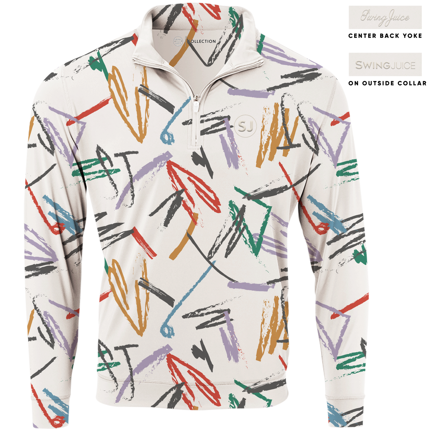 Golf Strokes Men's Quarter Zip by SwingJuice LLC - MVP Sports Wear & Gear