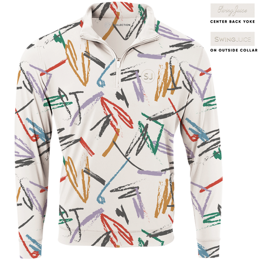 Golf Strokes Men's Quarter Zip by SwingJuice LLC - MVP Sports Wear & Gear