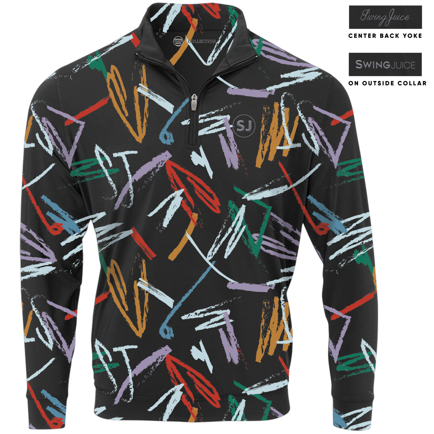 Golf Strokes Men's Quarter Zip by SwingJuice LLC - MVP Sports Wear & Gear