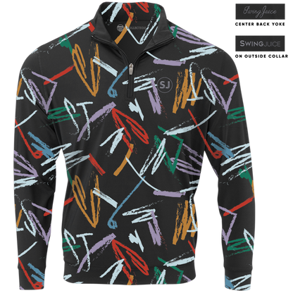 Golf Strokes Men's Quarter Zip by SwingJuice LLC - MVP Sports Wear & Gear