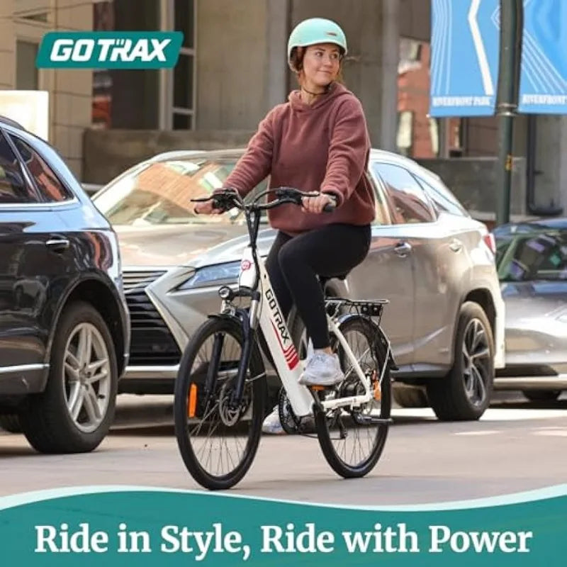 Gotrax Endura 26" Electric Bike with 28 Miles (Pedal-assist1) by 36V Battery, 15.5Mph Power by 250W, 3 Pedal-Assist Levels - MVP Sports Wear & Gear