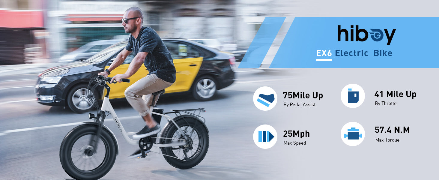 Hiboy EX6 Step-thru Fat Tire Electric Bike - MVP Sports Wear & Gear