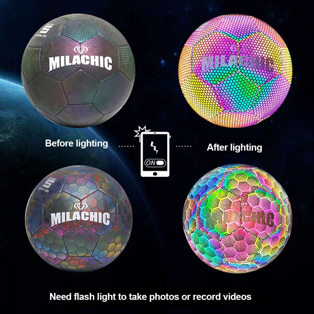 Holographic Glowing Soccer Ball - MVP Sports Wear & Gear