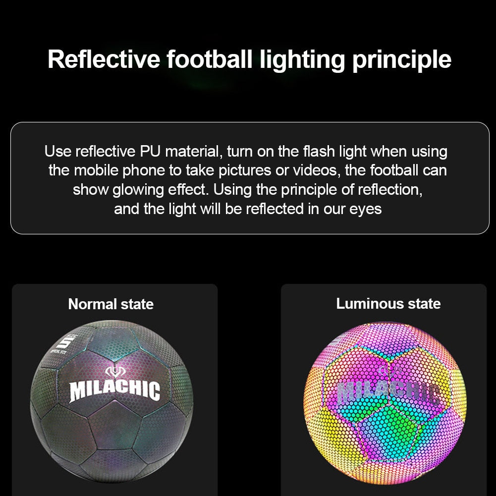 Holographic Glowing Soccer Ball - MVP Sports Wear & Gear