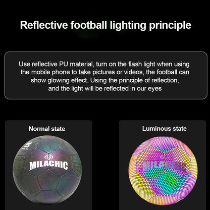 Holographic Glowing Soccer Ball - MVP Sports Wear & Gear