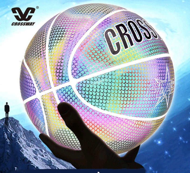 Holographic Reflective Basketball Ball Wear-Resistant Luminous Night - MVP Sports Wear & Gear