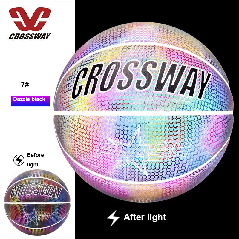 Holographic Reflective Basketball Ball Wear-Resistant Luminous Night - MVP Sports Wear & Gear