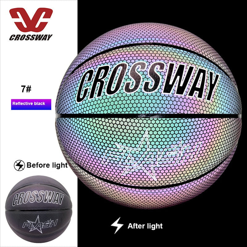 Holographic Reflective Basketball Ball Wear-Resistant Luminous Night - MVP Sports Wear & Gear