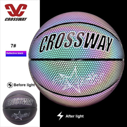 Holographic Reflective Basketball Ball Wear-Resistant Luminous Night - MVP Sports Wear & Gear