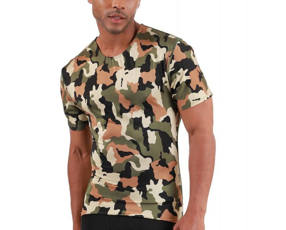 Insta Slim I.S.Pro USA Big & Tall Camo Activewear Short Sleeve Crew-neck - 3TAT001BT by InstantFigure INC - MVP Sports Wear & Gear