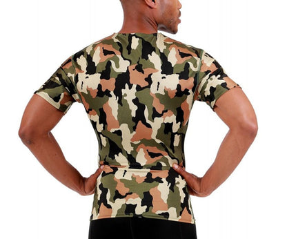 Insta Slim I.S.Pro USA Camo Activewear Short Sleeve Crew-Neck - 3TAT001 by InstantFigure INC - MVP Sports Wear & Gear