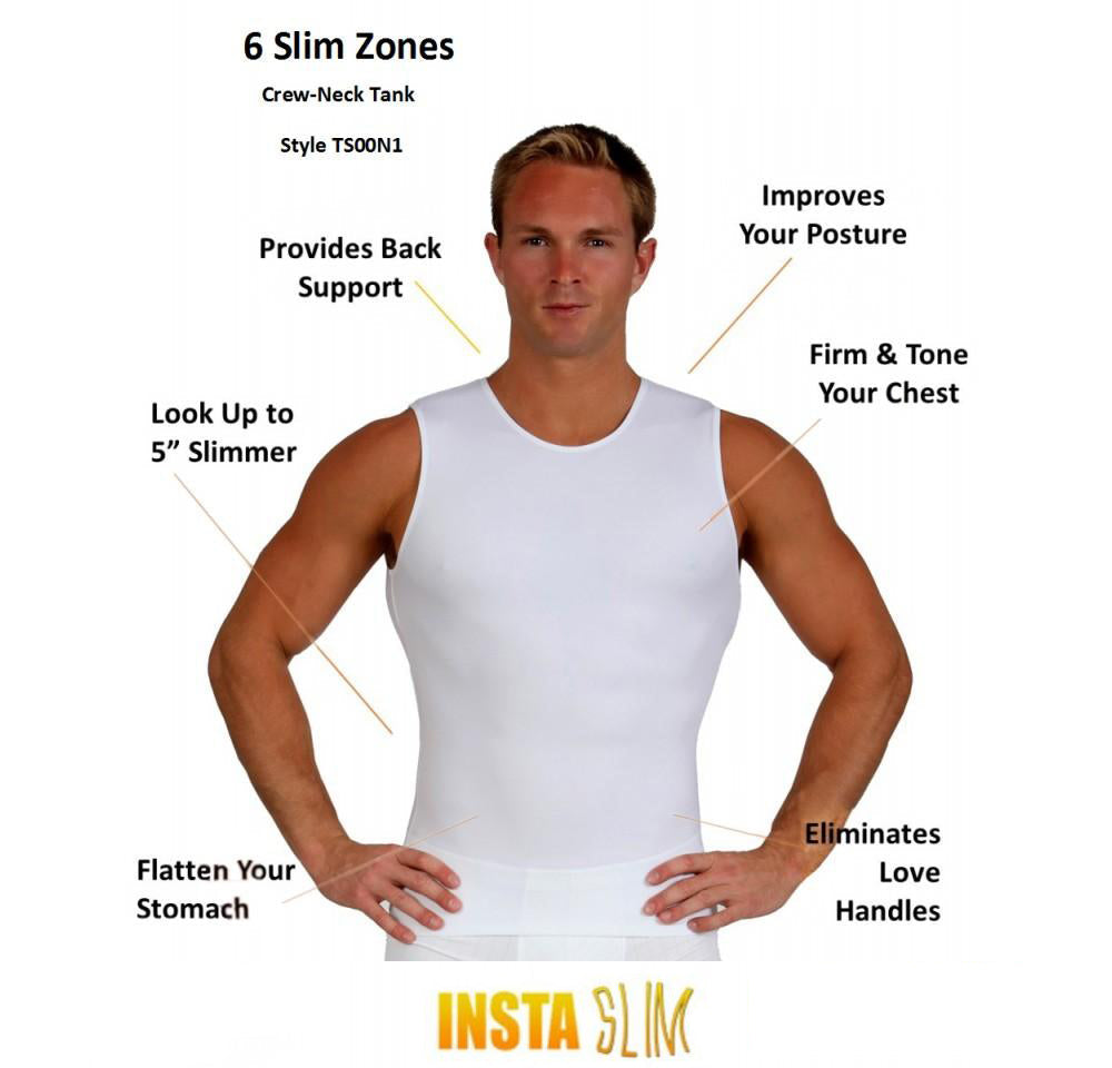 Insta Slim I.S.Pro USA Compression Sleeveless Crew Neck Tank TS00N1 by InstantFigure INC - MVP Sports Wear & Gear