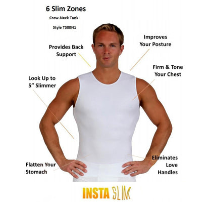 Insta Slim I.S.Pro USA Compression Sleeveless Crew Neck Tank TS00N1 by InstantFigure INC - MVP Sports Wear & Gear