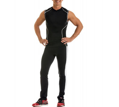 Insta Slim I.S.Pro USA Compression Sleeveless V-Neck W/Contrast Stitching MA0013 by InstantFigure INC - MVP Sports Wear & Gear