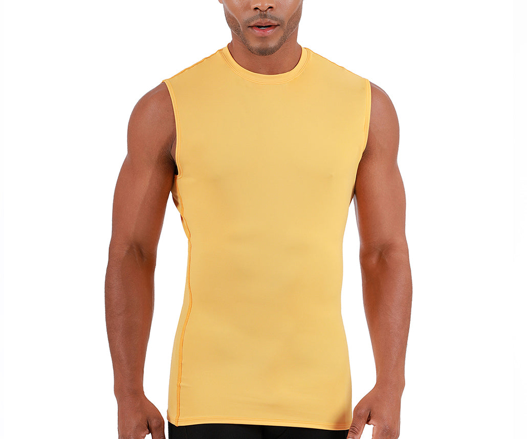 Insta Slim I.S.Pro USA Medium Compression Sleeveless High Crew Neck Shirt - 2MAT018 by InstantFigure INC MVP Sports Wear & Gear